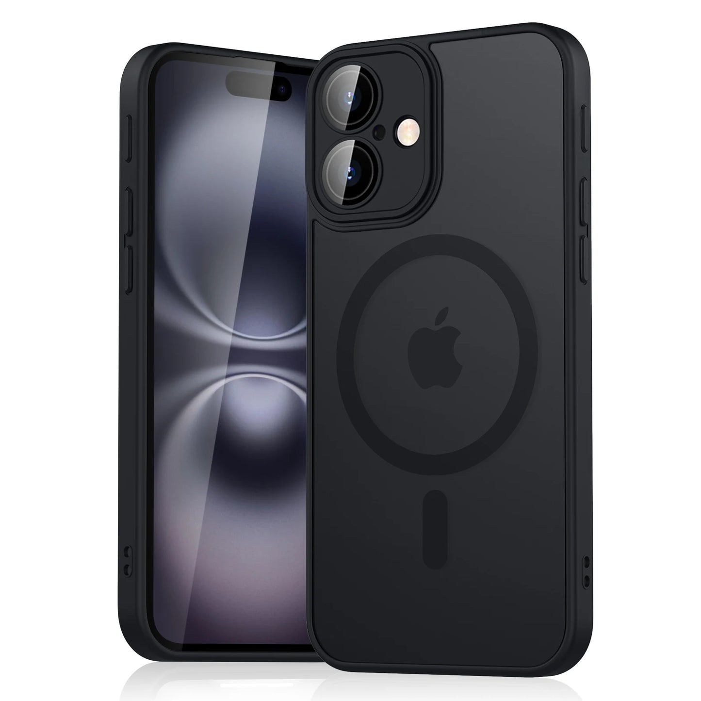 Magnetische Matte Schutzhülle für iPhone 11–16 – Stoßfest, Staubdicht, kompatibel mit MagSafe & Wireless Charging