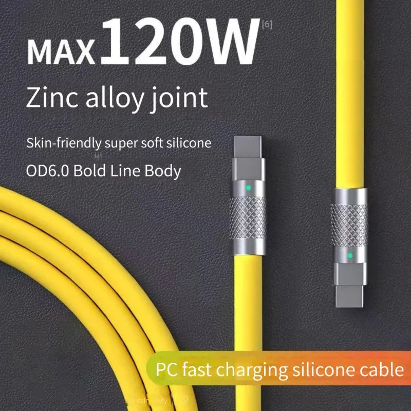 USB-C zu USB-C Schnellladekabel – 6A | Laden & Datenübertragung