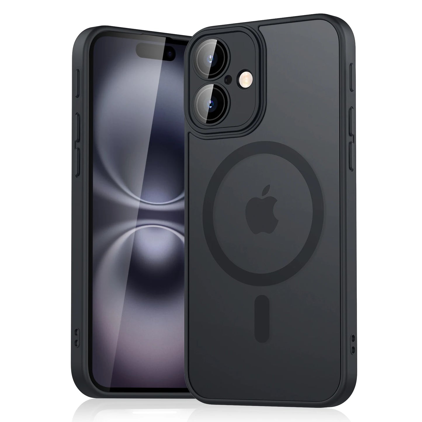 Magnetische Matte Schutzhülle für iPhone 11–16 – Stoßfest, Staubdicht, kompatibel mit MagSafe & Wireless Charging