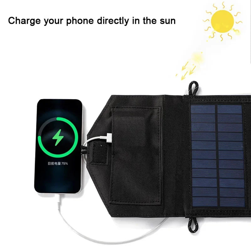 altbares 800W Solarpanel Ladegerät 20W USB 5V für Smartphone & Powerbank – Tragbar, Wasserdicht, Camping Outdoor