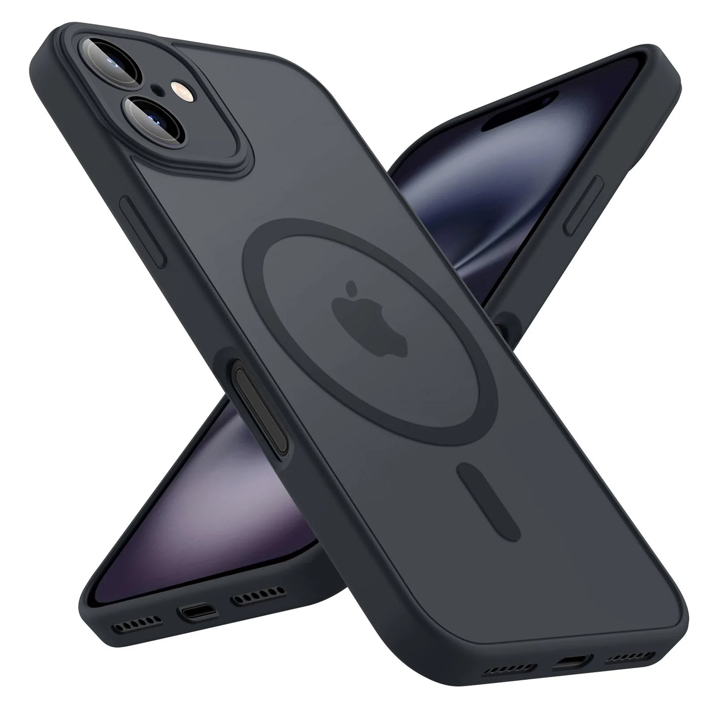 Magnetische Matte Schutzhülle für iPhone 11–16 – Stoßfest, Staubdicht, kompatibel mit MagSafe & Wireless Charging