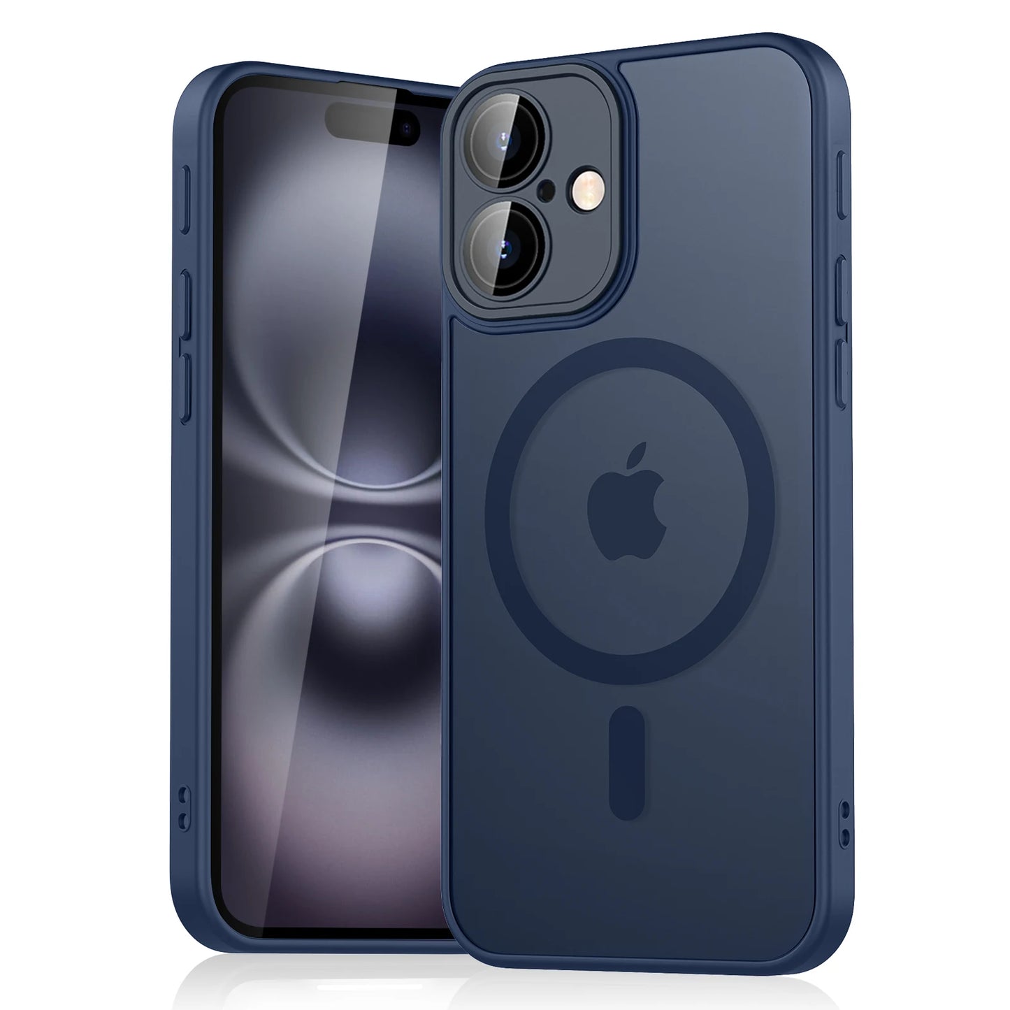 Magnetische Matte Schutzhülle für iPhone 11–16 – Stoßfest, Staubdicht, kompatibel mit MagSafe & Wireless Charging
