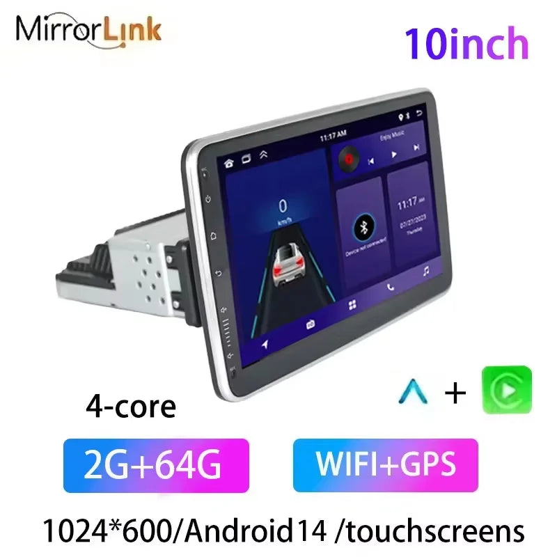MTIJIEY Android 13 Autoradio 10.1" – CarPlay, GPS, Bluetooth & HD Touchscreen