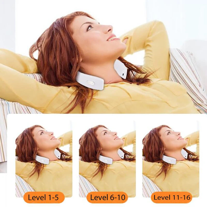 HOMEFISH Elektrischer Nacken- & Schultermassager – 16 Modi, Tiefengewebemassage, tragbar & USB-ladbar