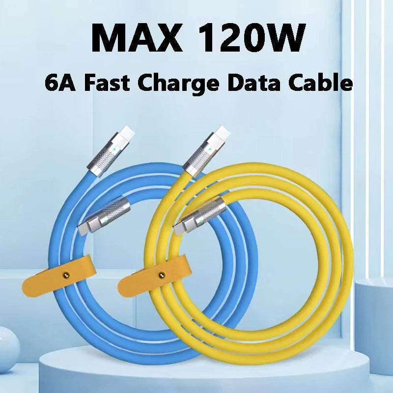 USB-C zu USB-C Schnellladekabel – 6A | Laden & Datenübertragung