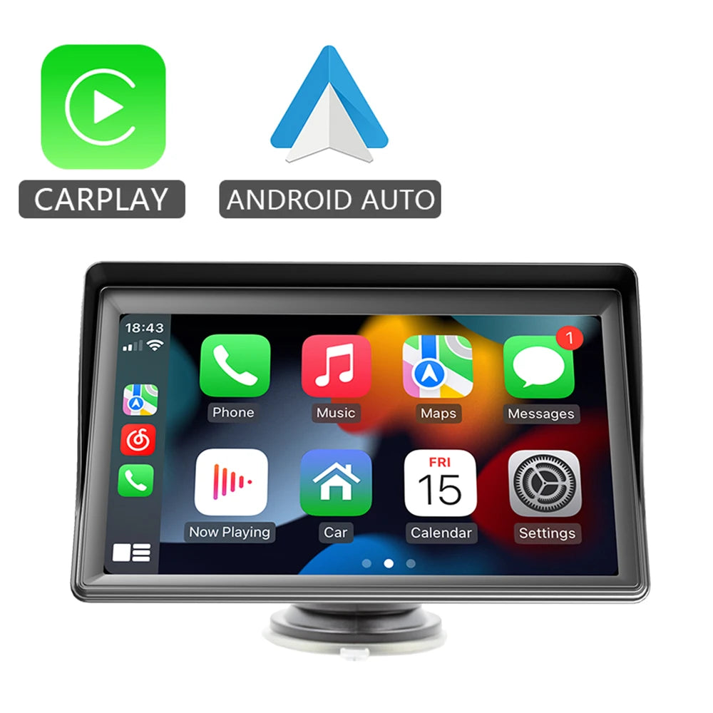HIPPBQCC 7-Zoll Auto Radio mit Wireless CarPlay & Android Auto – Modell B600W