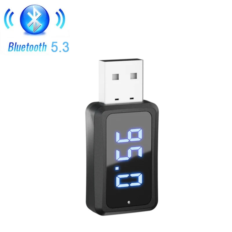 Bluetooth 5.4 Auto-Transmitter Empfänger Freisprecheinrichtung Mini USB Stromversorgung Drahtloser Audioadapter für FM-Radio