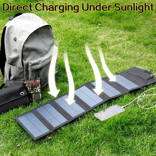 altbares 800W Solarpanel Ladegerät 20W USB 5V für Smartphone & Powerbank – Tragbar, Wasserdicht, Camping Outdoor