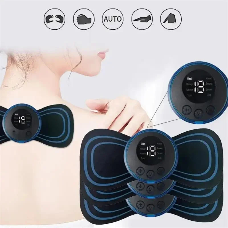 EMS Mini Massagegerät – Mikrostrom Physiotherapie zur Muskelentspannung & Schmerzlinderung, tragbar & kabellos