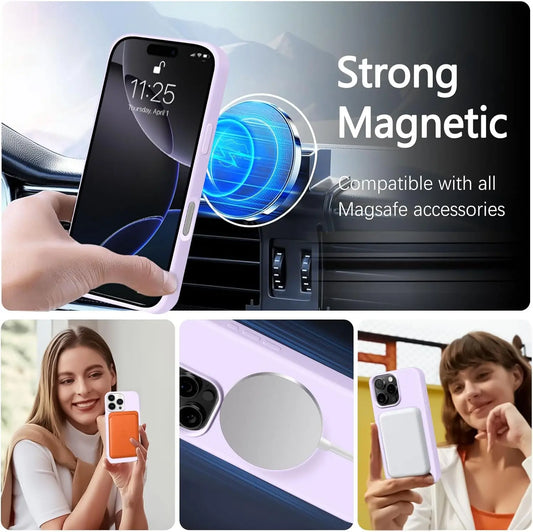Magnetische Silikonhülle mit MagSafe für iPhone 11–16 Pro Max | Offizielle Schutzhülle mit Lanyard & Soft Cover