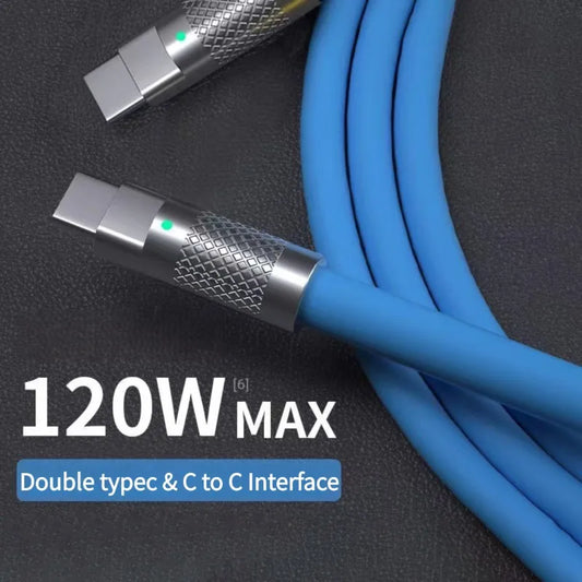 USB-C zu USB-C Schnellladekabel – 6A | Laden &amp; Datenübertragung