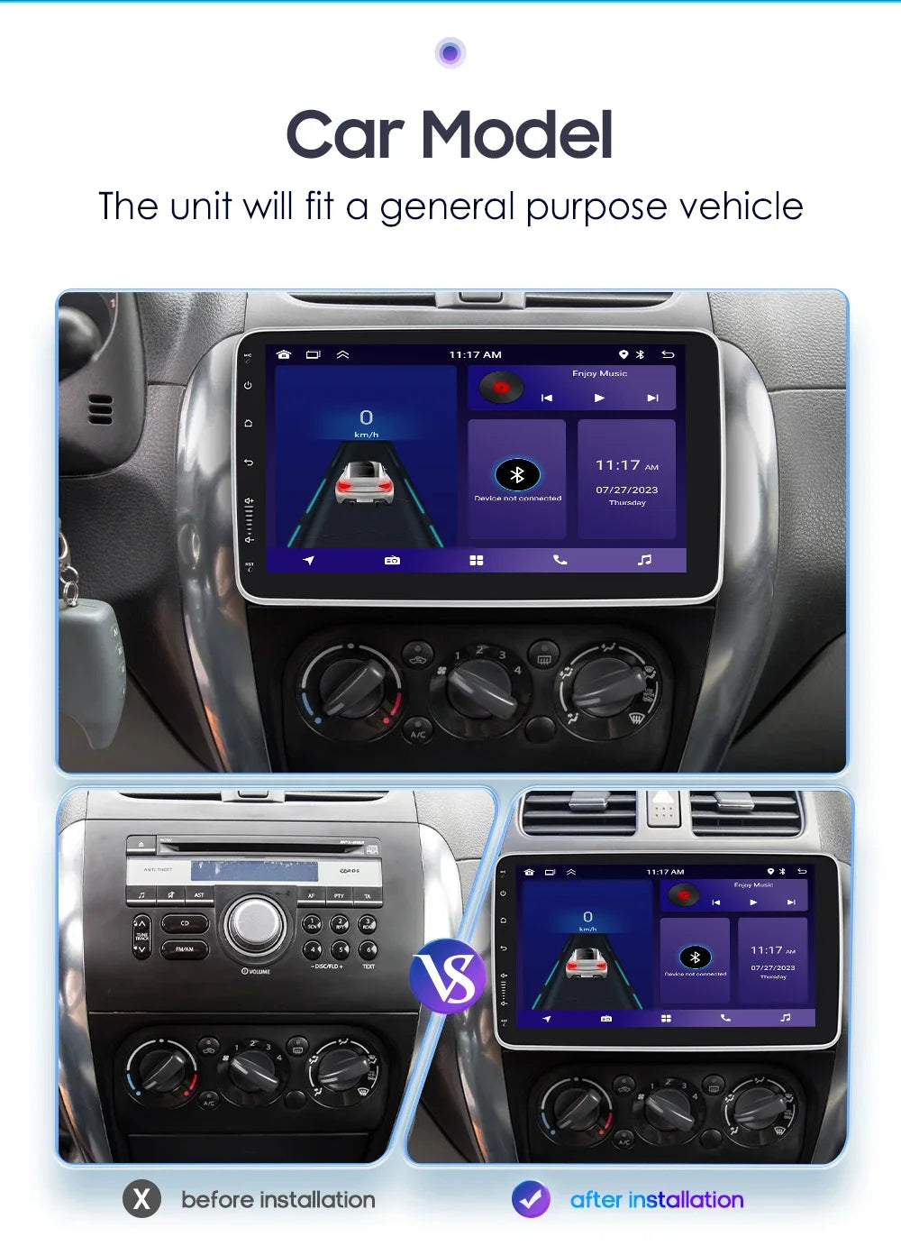 MTIJIEY Android 13 Autoradio 10.1" – CarPlay, GPS, Bluetooth &amp; HD Touchscreen