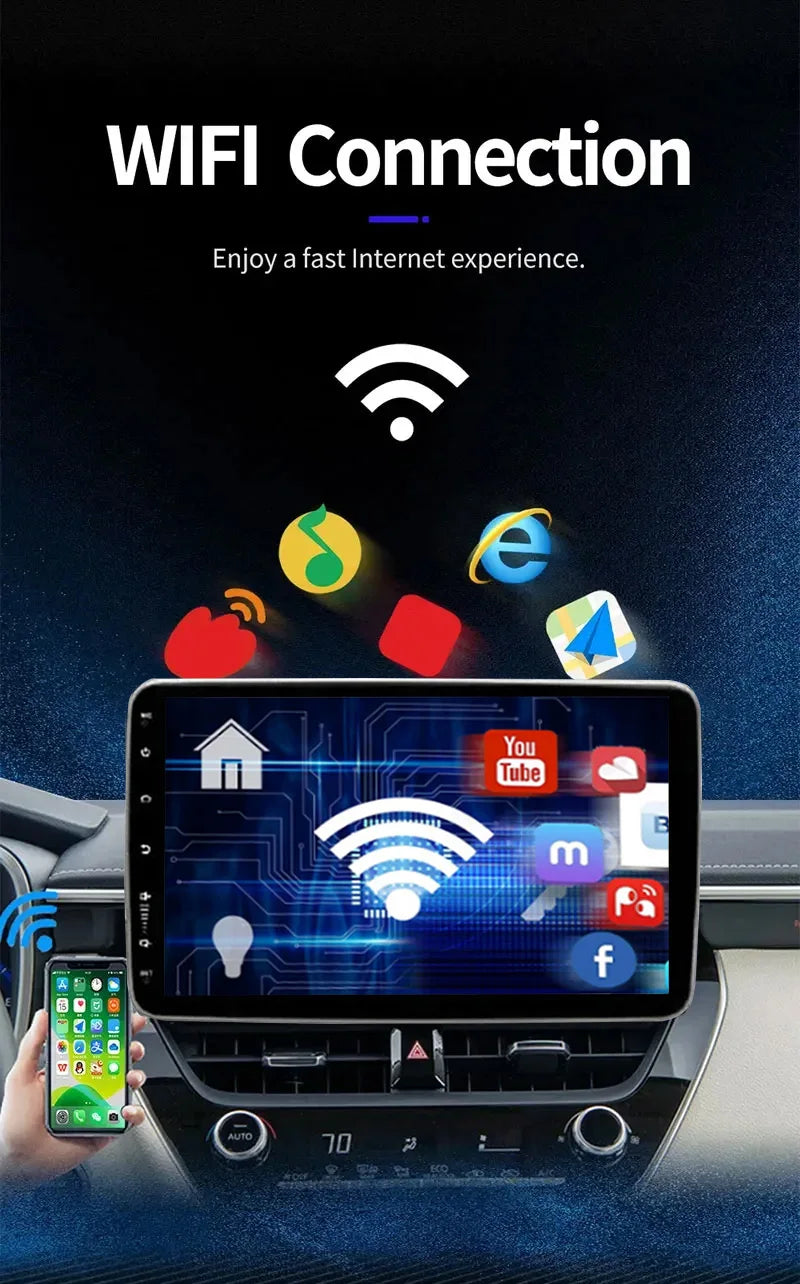 MTIJIEY Android 13 Autoradio 10.1" – CarPlay, GPS, Bluetooth &amp; HD Touchscreen