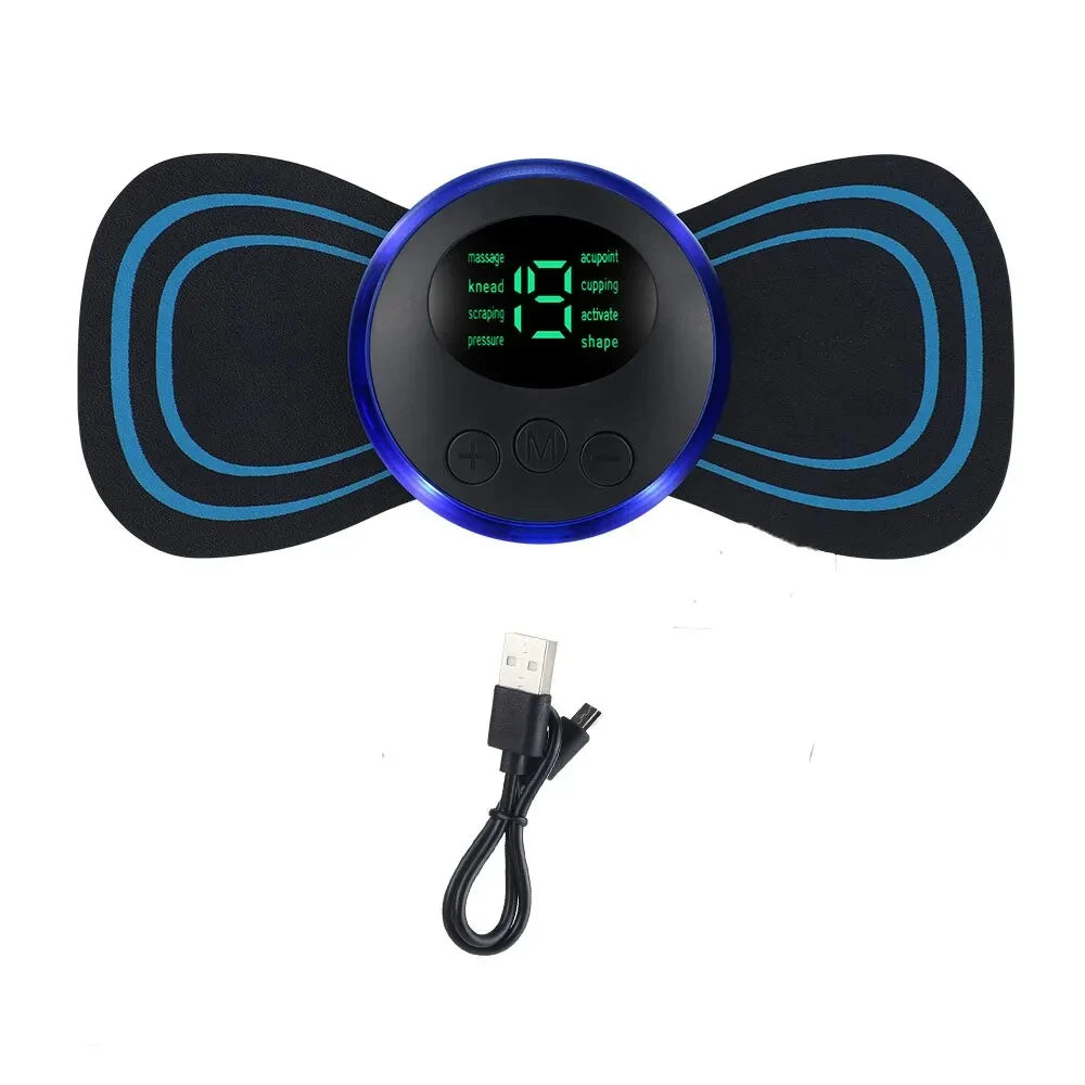EMS Mini Massagegerät – Mikrostrom Physiotherapie zur Muskelentspannung & Schmerzlinderung, tragbar & kabellos